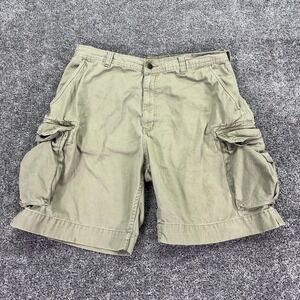 Berne Shorts Mens 36 Beige Cargo Cotton Canvas Workwear Outdoor Logo Pockets